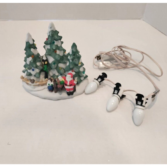 Trim a Home Holiday Light Up Christmas Trees Santa Decoration Vintage 1996 - Picture 2 of 15